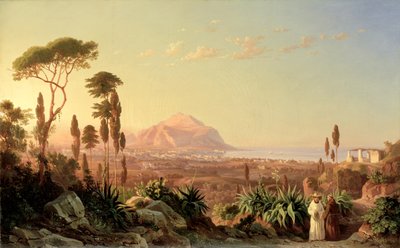 Palermo with Mount Pellegrino by Carl Wilhelm Goetzloff